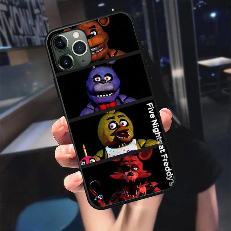 

TOPLBPCS Fnaf Animatronics Phone Case For Black-Iphone 5 5s se 6 6s 7 8 11 12 X Xs Xr Pro Plus Max Mini Cover