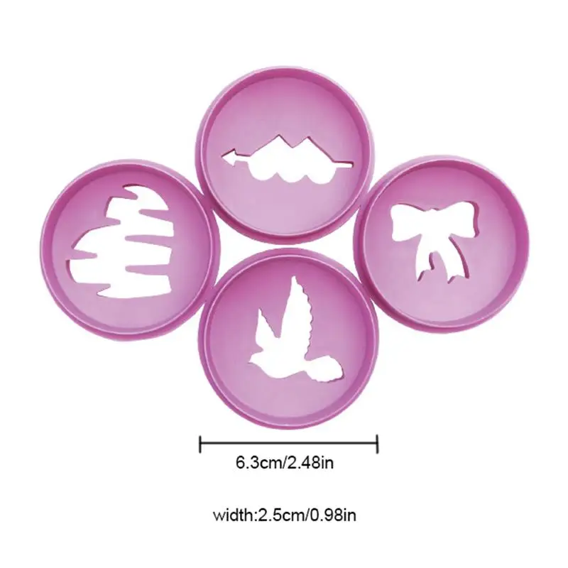 

4pcs/set Valentine's Day Biscuit Mould Set Cupcake Fondant Round Double-sided Shape Cutting Die Kitchen Baking Tools