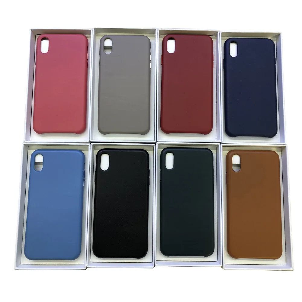 Оригинальный Официальный чехол из натуральной кожи для iphone X XS XR MAX металлическая