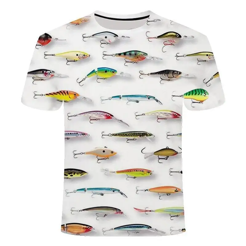 

New Men 'S Casual 3d Printed T Shirt Asian T -Shirt Heart-Shaped Fish -Shaped Design Short Sleeve 3d Tshirt Fish -Shaped T Shirt