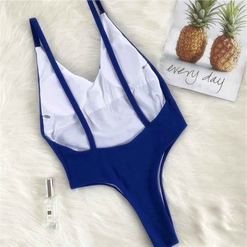 Цельный купальник 2018 сексуальный бикини женский пуш ап Бразильский Зеленый