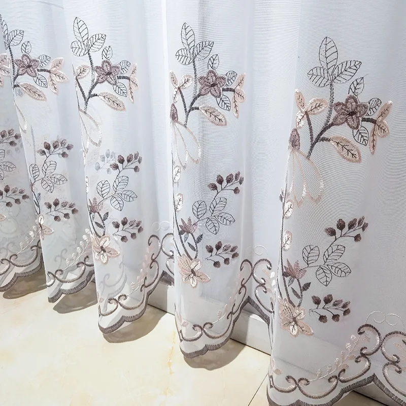 

New Simple Curtains Relief Bedroom Girl Nordic Simple European Light Luxury High-end Shading for Living Room Curtains Custom