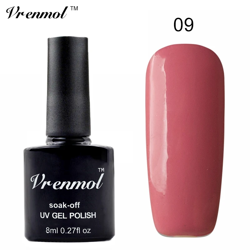 Vrenmol полигель Whtie+ розовый Цвет Гель-лак для ногтей+ наконечник для французских направляющих для ногтей Semic Перманентный УФ-гель лак для ногтей маникюр - Цвет: Bean paste color