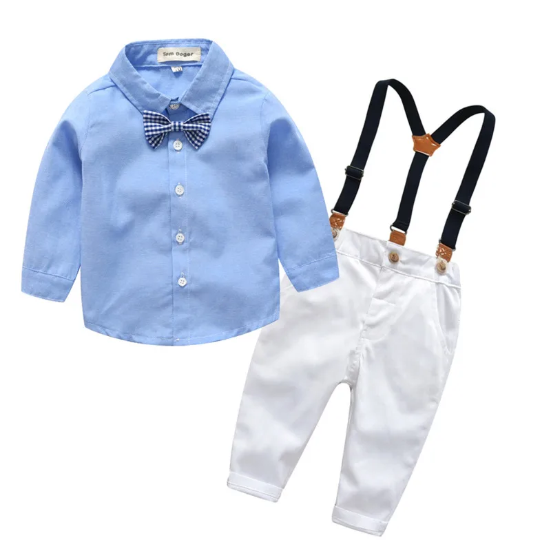 Костюм для маленьких мальчиков, весна-осень 2020, модная одежда для маленьких мальчиков, футболка, пояс, штаны, свадебвечерние НКА, Одежда для младенцев
