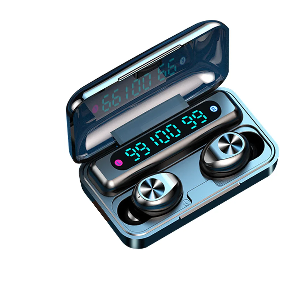 Беспроводные Bluetooth наушники F9 5 TWS с сенсорным управлением стереогарнитура 9D