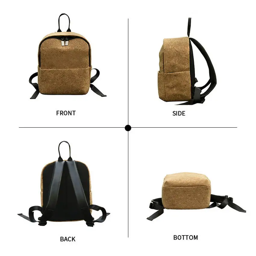 

Geometric Diamond Natural Cork Women Backpack New Fashion Teenage Girls Student's School Backpack Bag For Male Mochila Bolsas