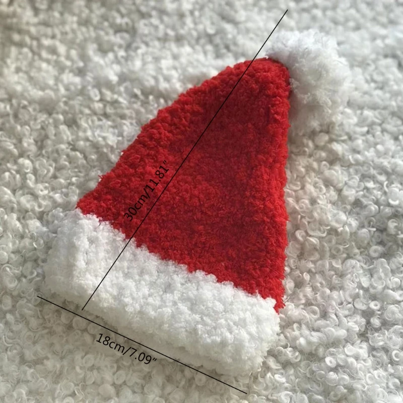

Baby Festive Christmas Hat Newborn Photography Props Hand-Knitted Hats Beanie BX0D