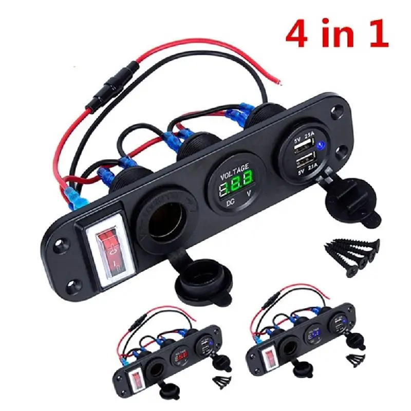 Автомобильное зарядное устройство для телефона 12 В 2 порта USB| |