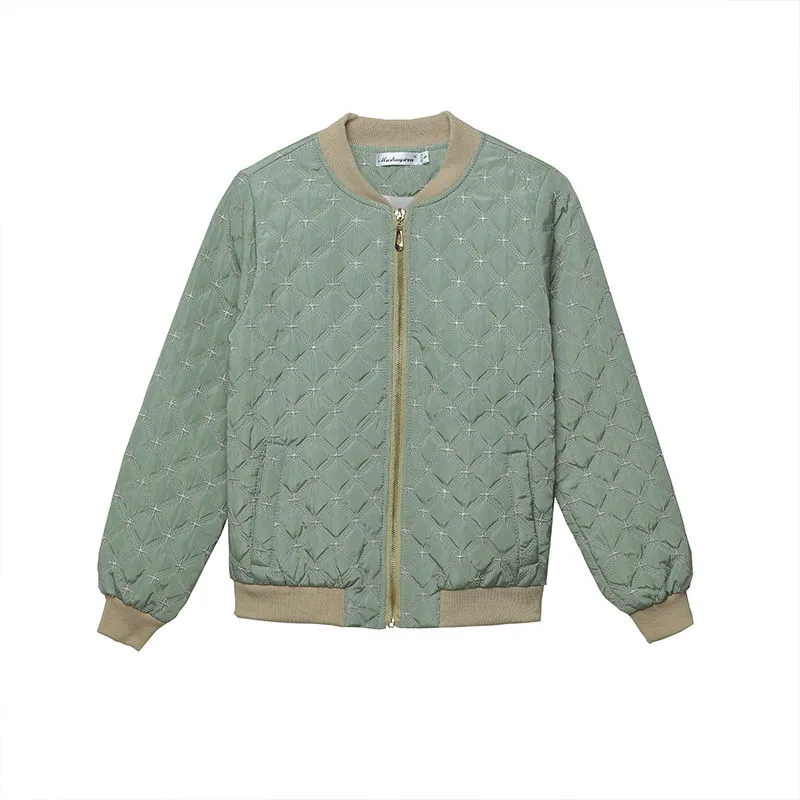 Женская хлопковая куртка с вышивкой высококачественный ультра-светильник