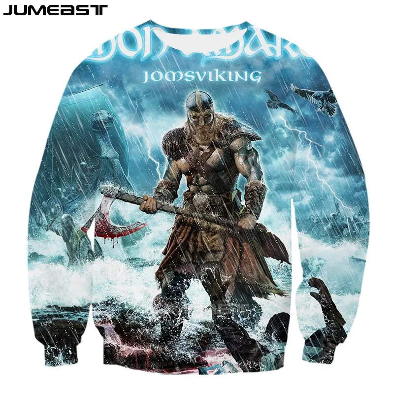 Jumeast брендовая Мужская/Женская толстовка с 3D принтом Amon Amarth футболка с длинным рукавом спортивный пуловер Весенние футболки