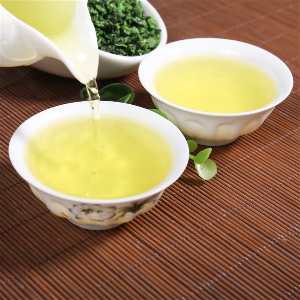Китайский зеленый органический чай Anxi Tie Guan Yin экологический с ароматом османтуса