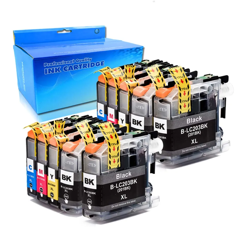 

10pk Compatible Ink Cartridges for LC203XL for use with MFC-J460DW MFC-J480DW MFC-J485DW MFC-J680DW MFC-J880DW