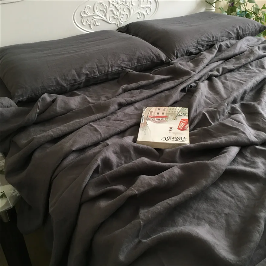 

Funda Nórdica France Washed Linen Nordic Bed Cover 150 Bed Linen Bedding Set Duvet Cover and Pillowcase Double Quilt Cover 90