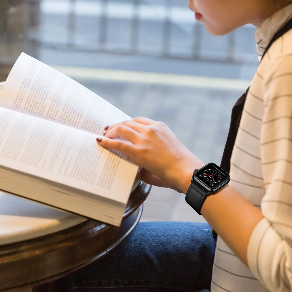 Высококачественный ремешок из натуральной кожи для Apple Watch Series 4 44 мм 40 мм ремешок для iWatch 1 2 3 42 мм 38 мм ремешок для часов