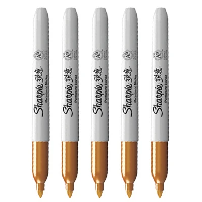 copper 5 шт. Американский маркер Sharpie металлик поздравительная открытка обои знак жирной не выцветший знак маркер Золотой Серебряный медный красный зеленый - Цвет: copper