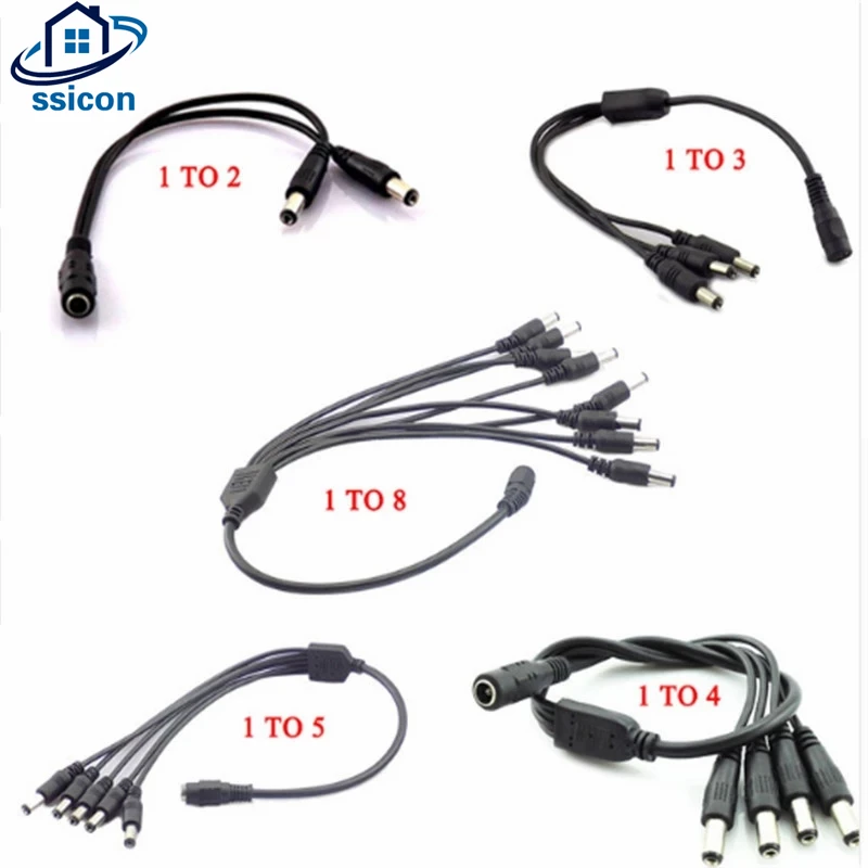 12V разделитель мощности постоянного тока кабель 1 Женский до на возраст 2 3 4 5 6 8