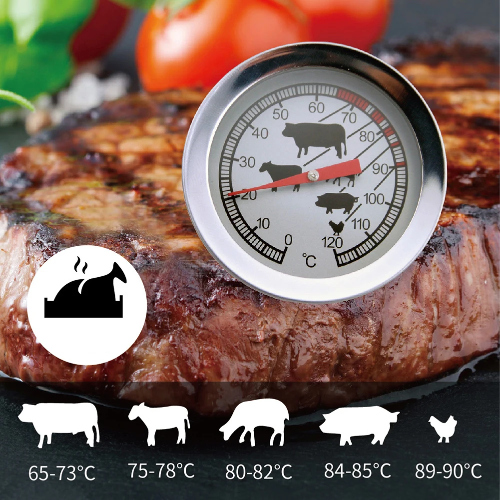 Dial Kitchen Thermometer Stainless Waterproof Food Water Meat Temperature Probe Oven Baking Cooking BBQ Meter Test | Дом и сад