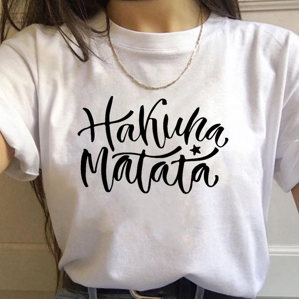 Король Лев футболка Акуна Матата Harajuku женские 90s с летним принтом повседневная