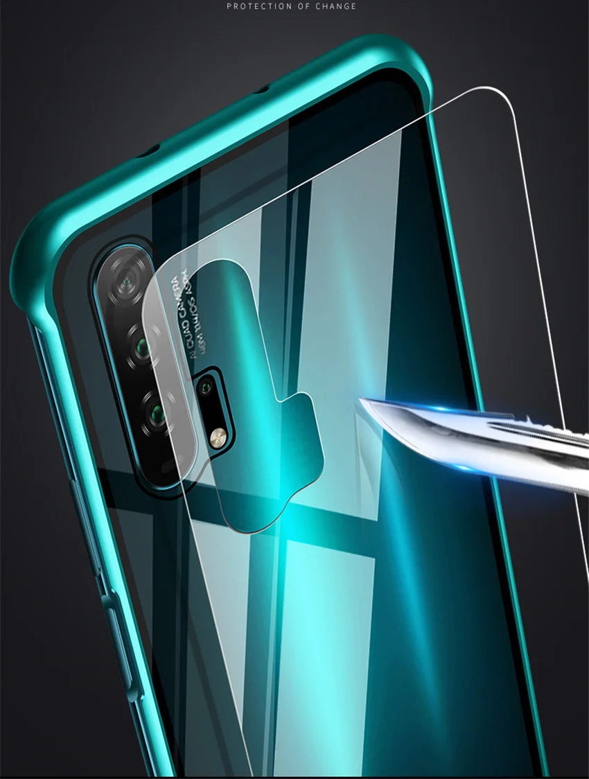 R-just Borderless серия металлический каркас чехол для телефона huawei Honor 20 защитный чехол стеклянная задняя крышка Чехлы для huawei Honor 20 Pro