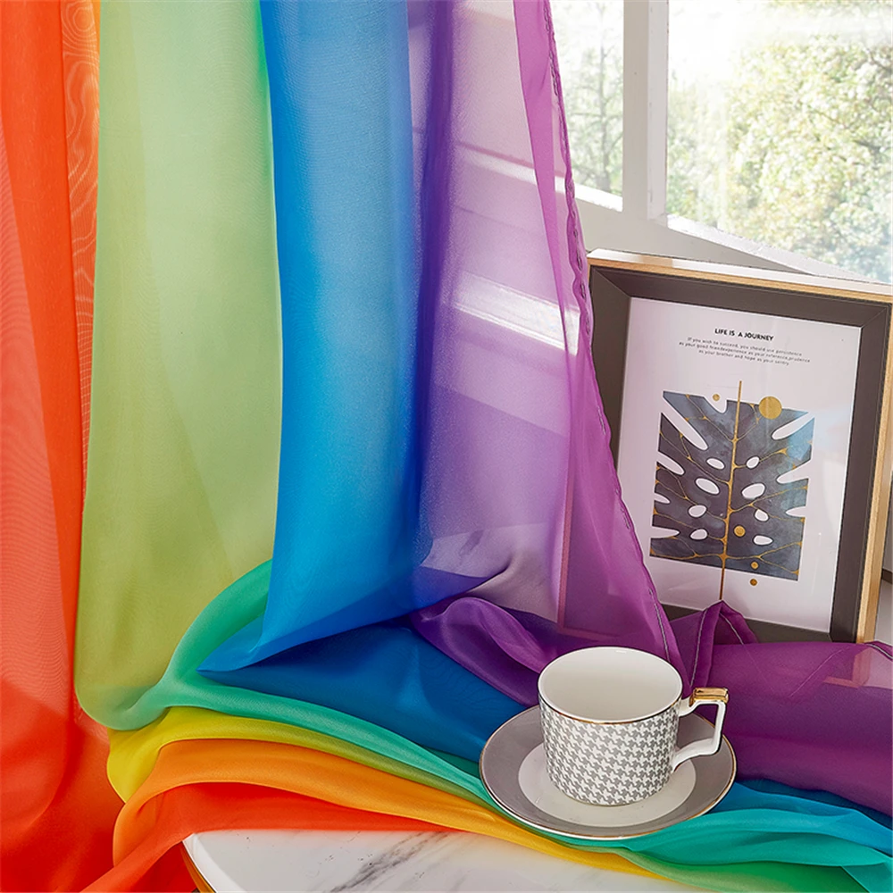 Outdoor 1pc Multicolor Window Scarf Waterproof European Style Valance Curtain for Garden Morden Tulle Luxury Decor | Дом и сад