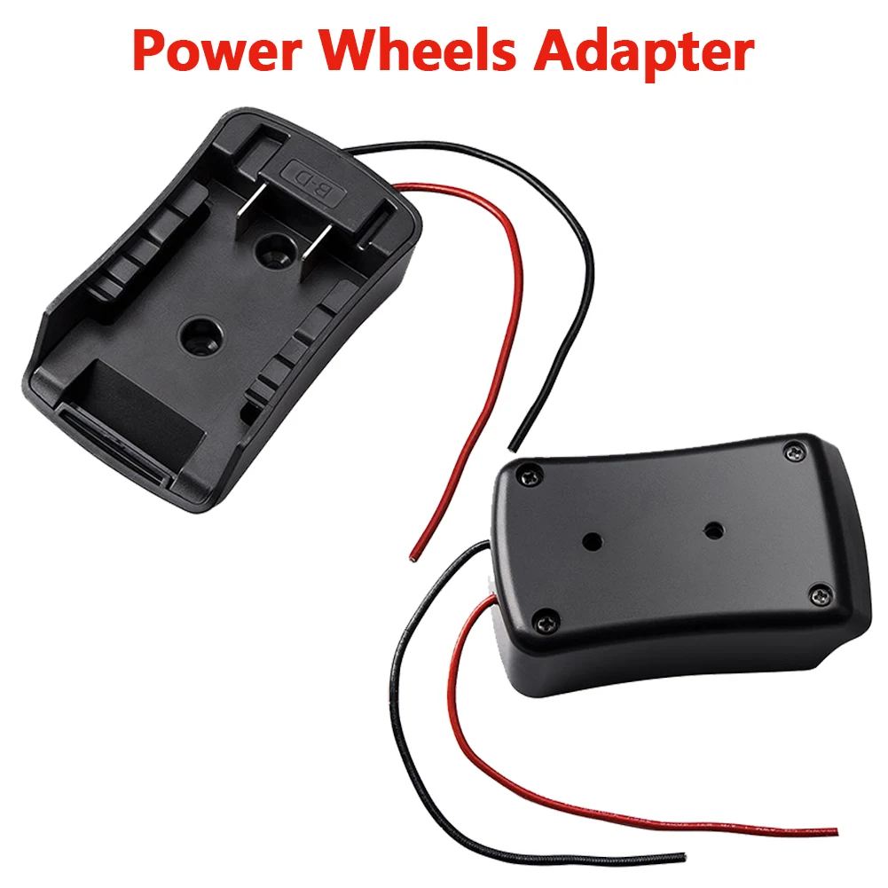 

Power Wheels Adaptor 14.4V-18V Li-Ion Battery Connector With Wires Compatible With Black Decker Lightweight Battery Adapter