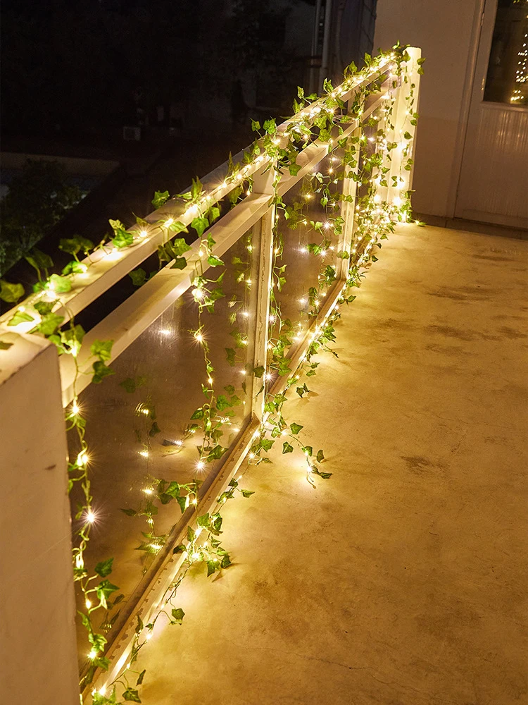 LED String Lights 2M 20LED/ 5M 50LED Maple Leaf Garland Christmas Fairy Lights for Home Bedroom Wall Patio Decoration