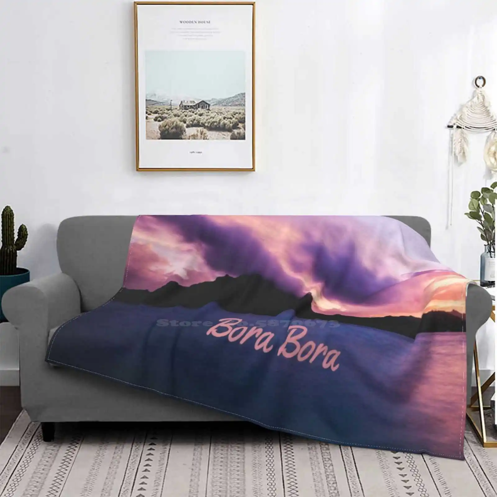 Пляжные супертеплые мягкие одеяла Suset для дивана/кровати/путешествий остров