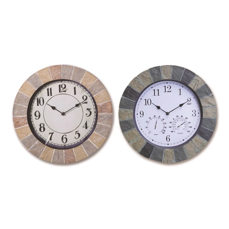 

Wall Clock Round Resin Clocks Living Room Bedroom Office Study Home Decoration