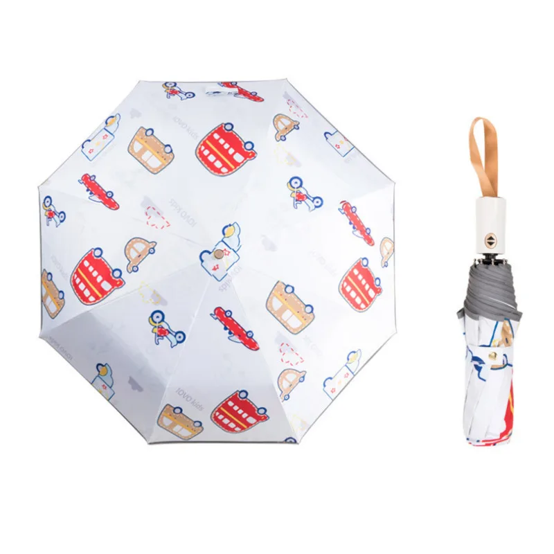 Cartoon Children Adult General Purpose Umbrella Creativity Sun Protection Automatic Folding Can Too Parasol | Дом и сад
