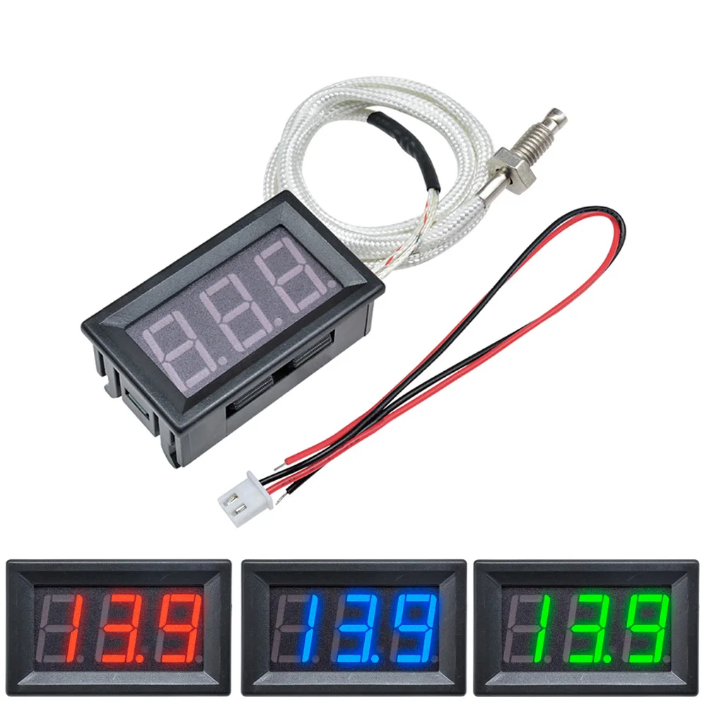 Цифровая трубка светодиодный Дисплей термометр AC/DC 12V Температура метр k типа B310 M6