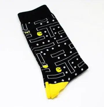 13 Носки с рисунком PacMan, фолифора, пингвин, кактус, головоломка, тигр, носорог, ласточка, панда, будильник, радио, Мультяшные мужские хлопковые носки - Цвет: 13