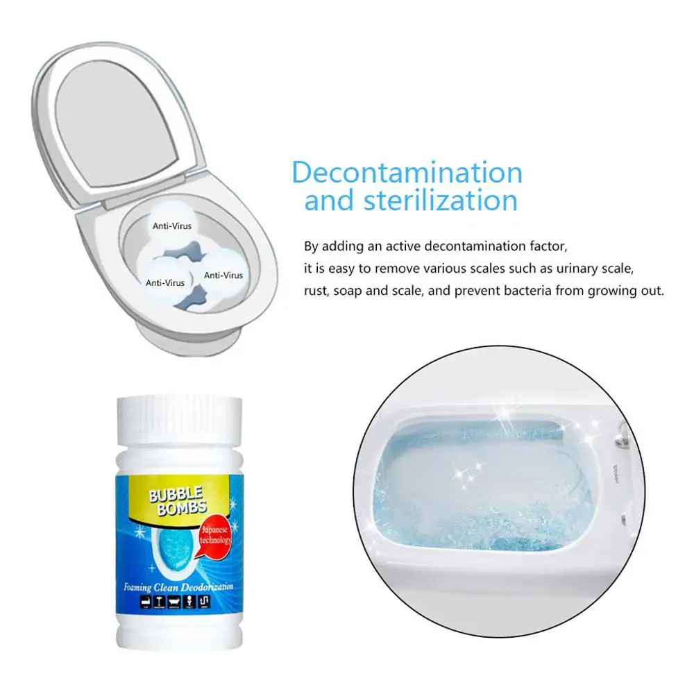 3 шт. вспенивающие Бомбочки для чистки туалета | Дом и сад