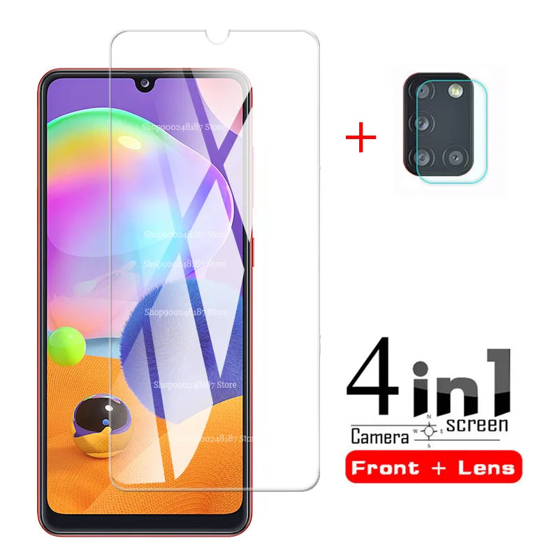 

For samsung a31 glass 4 in 1 Camera lens protective Glass For samsung galaxy a31 a315F sm-a315F a 31 2020 screen protector Film