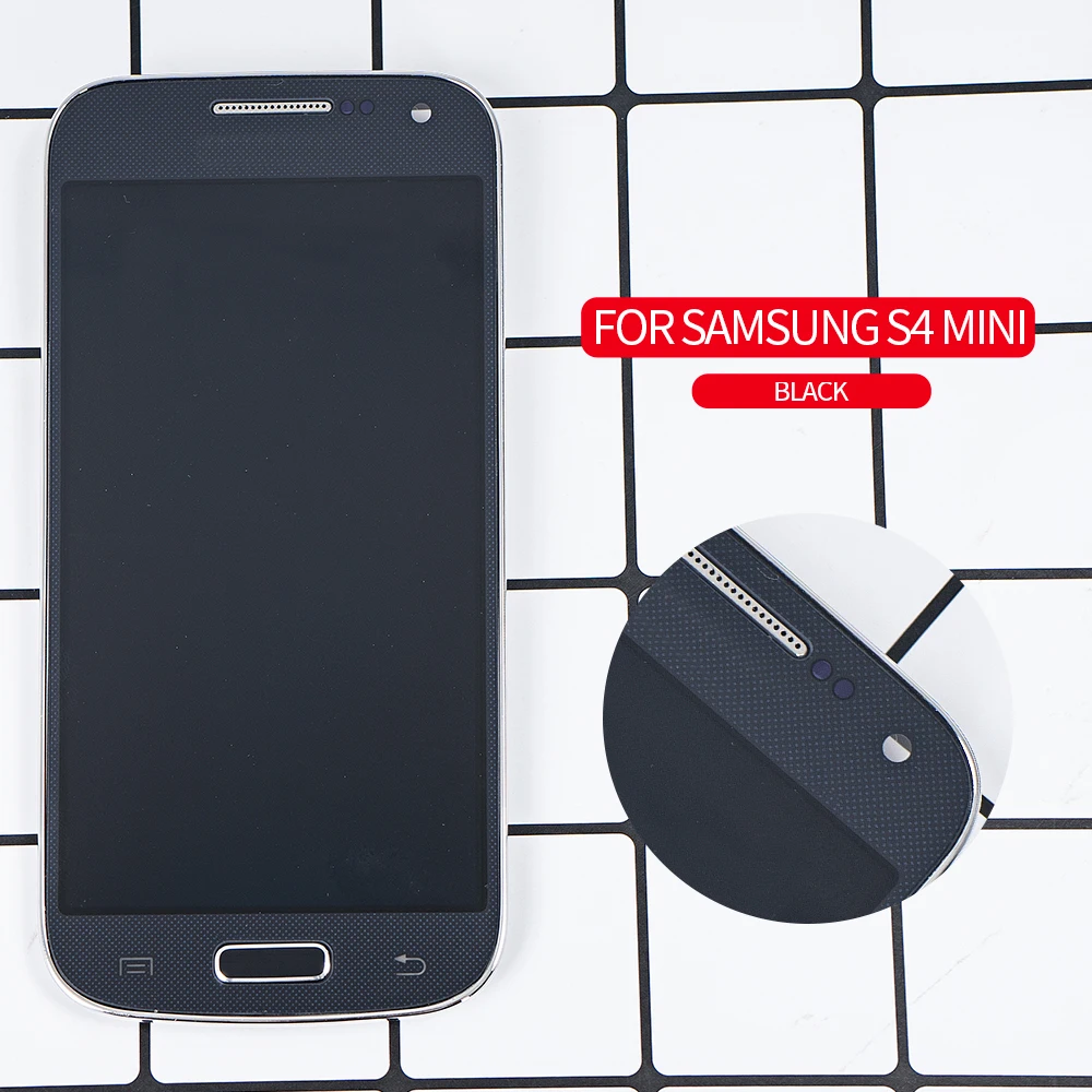 Super AMOLED для SAMSUNG Galaxy S4 Mini ЖК дисплей сенсорный экран с рамкой дигитайзер LCD I9190 i9192