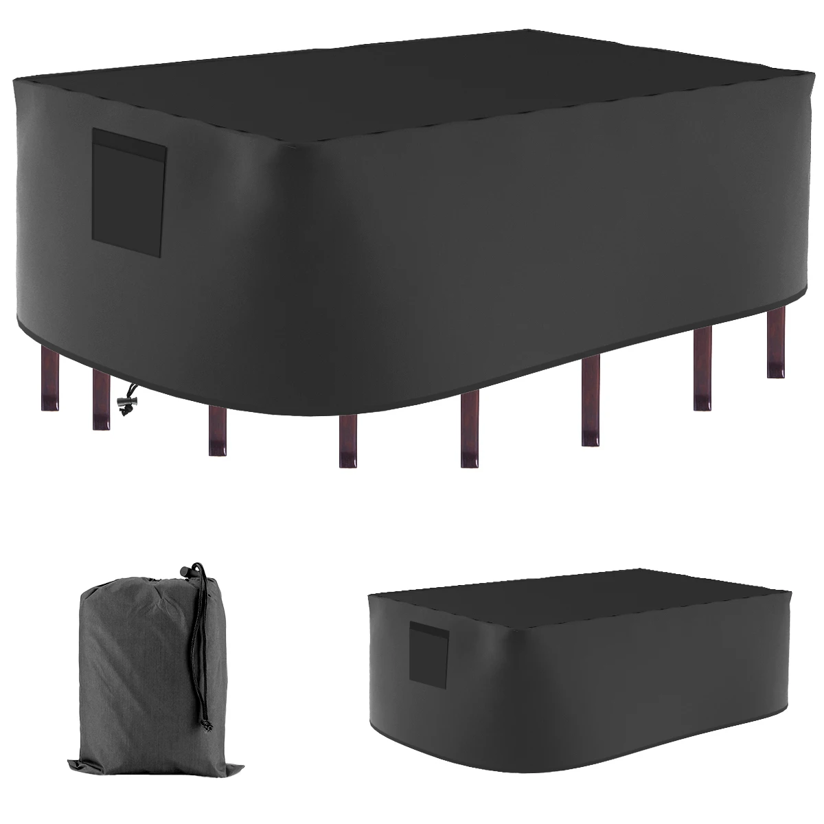 

Patio Furniture Cover Outdoor Dust-proof Waterproof Cover for Garden Patio Rectangular Table Chair