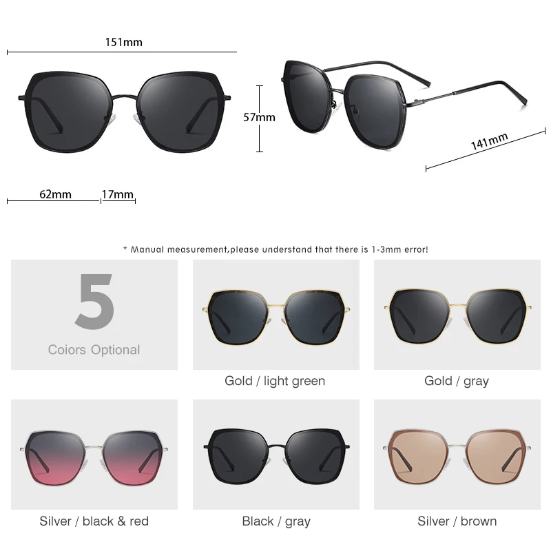 LM брендовые поляризованные солнцезащитные очки для женщин 2020 металлическая