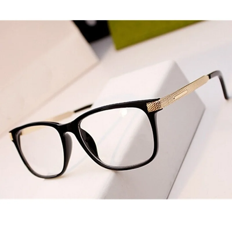 fashion women retro vintage eyeglasses frame metal men square glasses frame computer optical clear eyewear oculos free global shipping