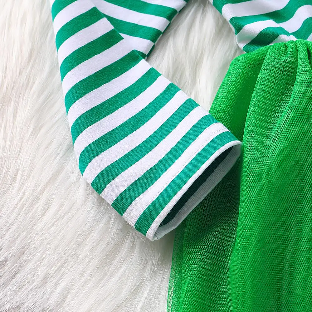 CYSINCOS/комплект из 2 предметов кружевное платье-пачка в полоску с длинными рукавами