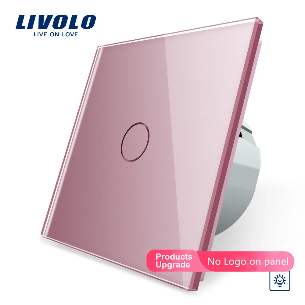 Livolo/Стандартный настенный выключатель диммер VL C701D 12 черного цвета с украшением в