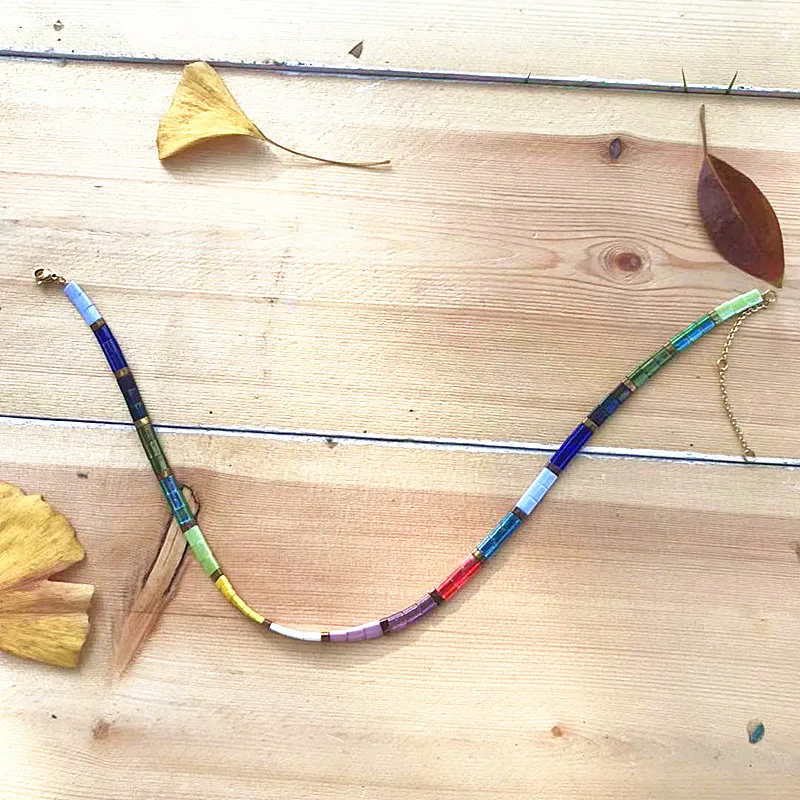 Изысканное Радужное Ожерелье Богемное Признание Шейный Колье Плексигласовые Модные Аксессуары для Женщин Добавляют Характера Ювелирные Изделия.
