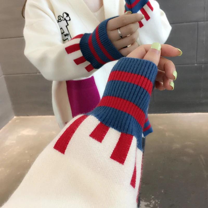 

Knitted cardigan women's sweater autumn and winter women's 2020 New loose coat women's spring and autumn wild wear explosions