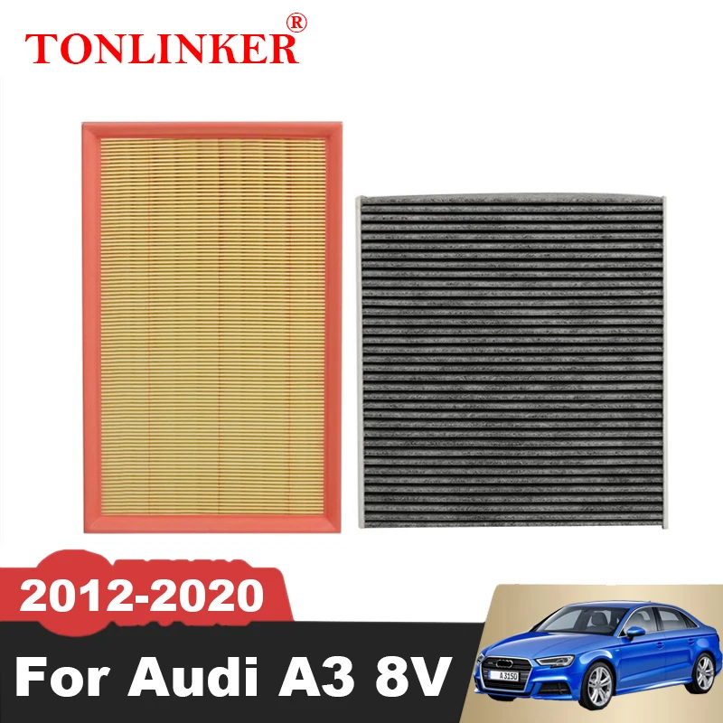 

TONLINKER Air Filter Cabin Filter For Audi A3 8V 1.8TFSI 2.0TDI 2.0TFSI 2012-2020 5Q0129620B 5QD819653 5QD819644 Car Accessories