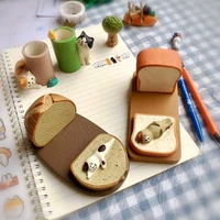 japan cute kawaii cartoon maneki neko calico toast bread puffs booking cat phone stand tablet holder figures desktop decoration