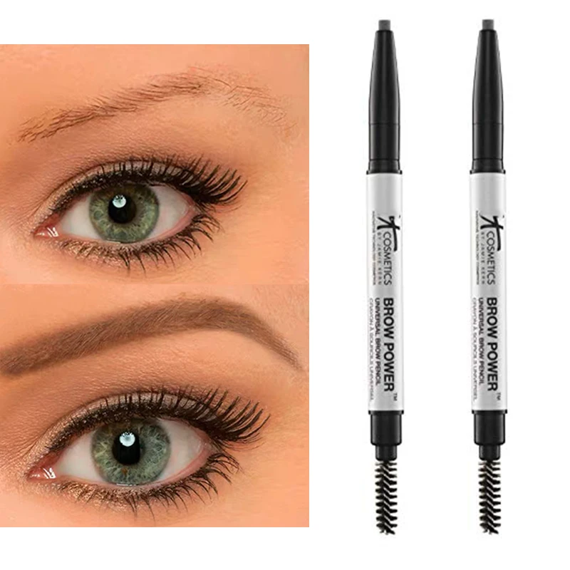 

IT eyebrow pencil Long Lasting Definer Eyebrow Powder Pencil Brown GOOVITOR Waterproof Eyebrow Long Lasting Eye brow makeup