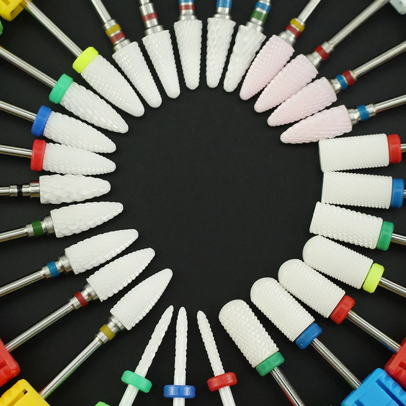 

1pcs Ceramic Nail Drill Bits Rotary Cutter Clean Apparatus for Manicure Nail Milling Machine Accessories Remove Nail Gel Tools