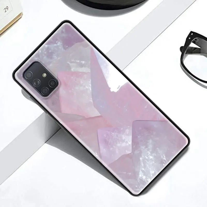 

Black Soft Case For Samsung Galaxy S10 S20 S9 S8 Plus Note 20 Ultra 10 Lite 9 M31 F41 M51 Phone Coque Diamond Gold Print Casing