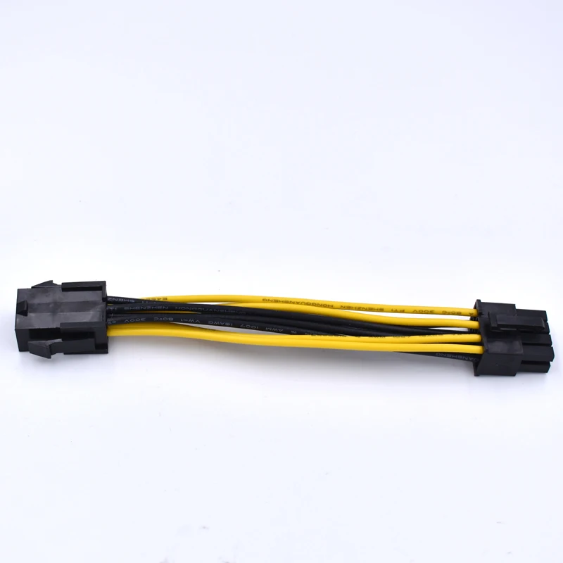 100 шт./лот высококачественный ПК ATX PCI E 6PIN к процессору 8PIN 18AWG адаптер кабель
