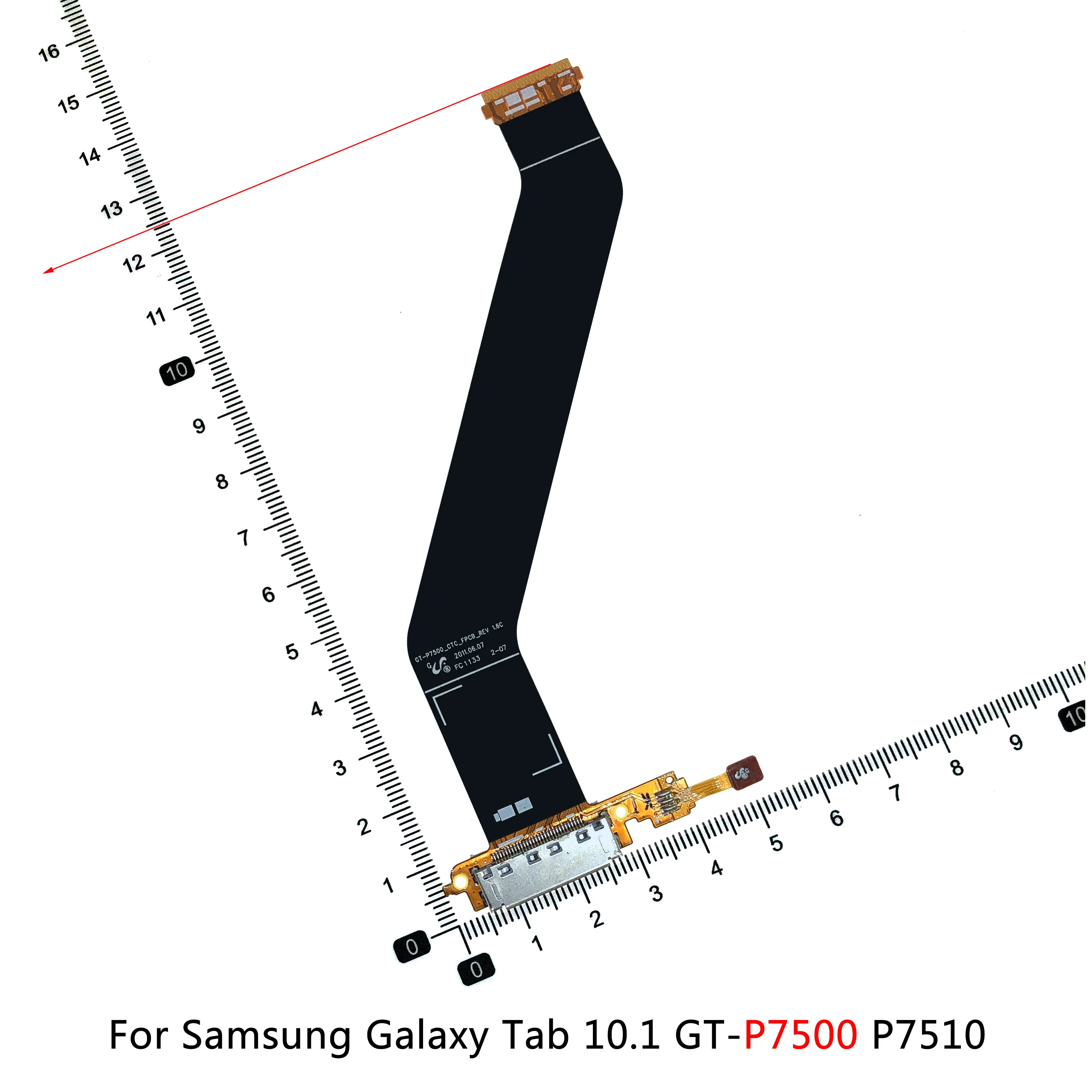 Плата для зарядки гибкий кабель Samsung P7300 P7310 P901 P905 P900 P5200 P5210 P7500 P7510 P600 P601 P605 P5100 P5110