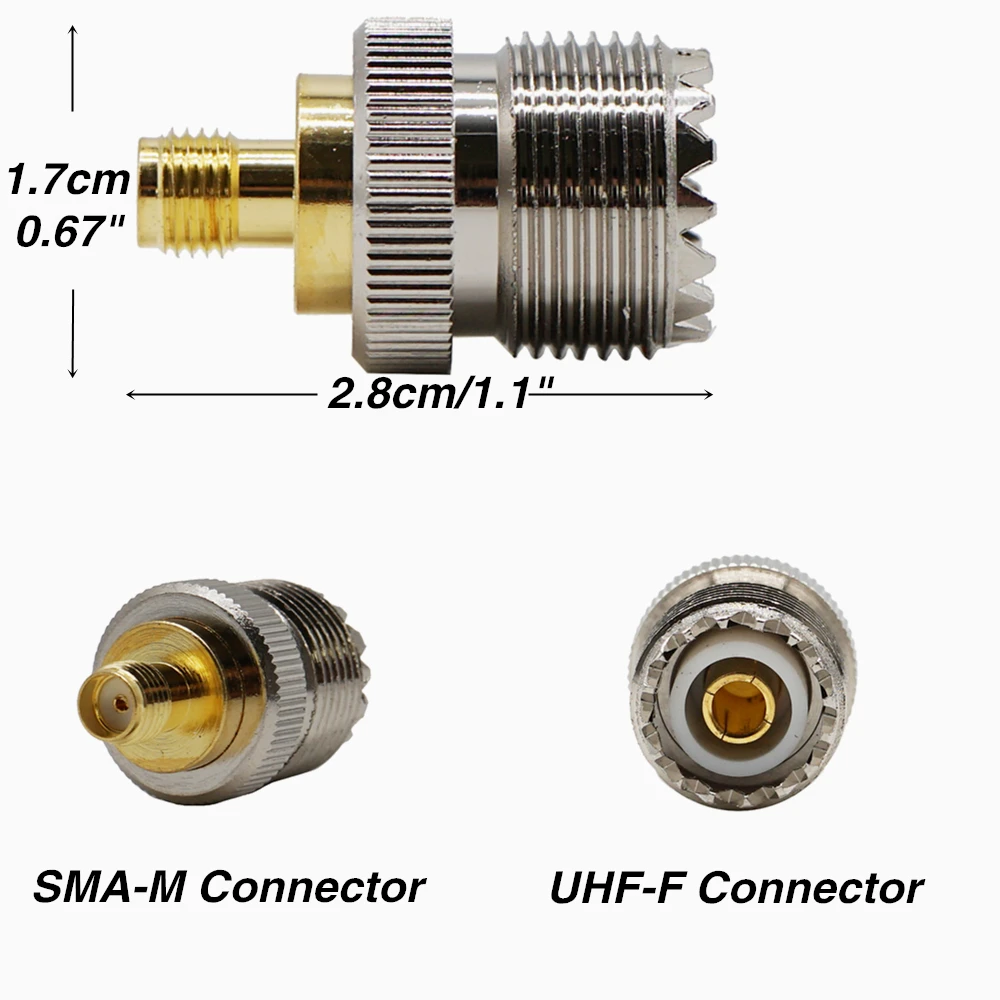 1PCS RF Coaaxial Adapter Connector SMA Female to UHF Fine Copper PL259 Converter Coax Connectors #YR01 Na770S Antenna | Мобильные