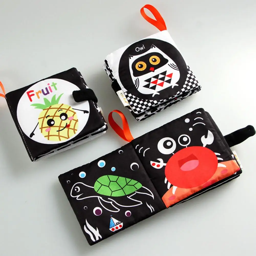 

Montessori Baby Cloth Book Black White Book For Baby Early Development Baby Books Educational Cognize Book Baby Toys 0 12 Months